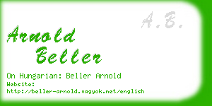 arnold beller business card